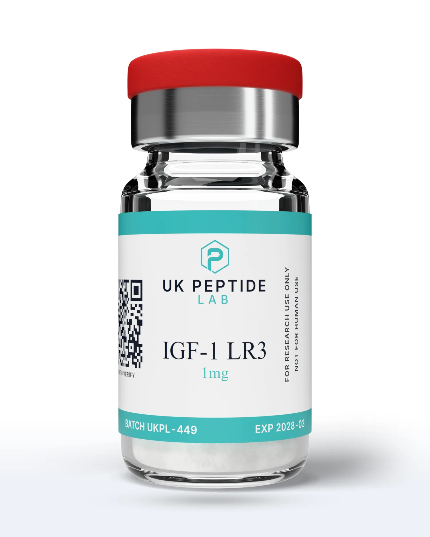 IGF-1 LR3 1mg research peptide lyophilised powder