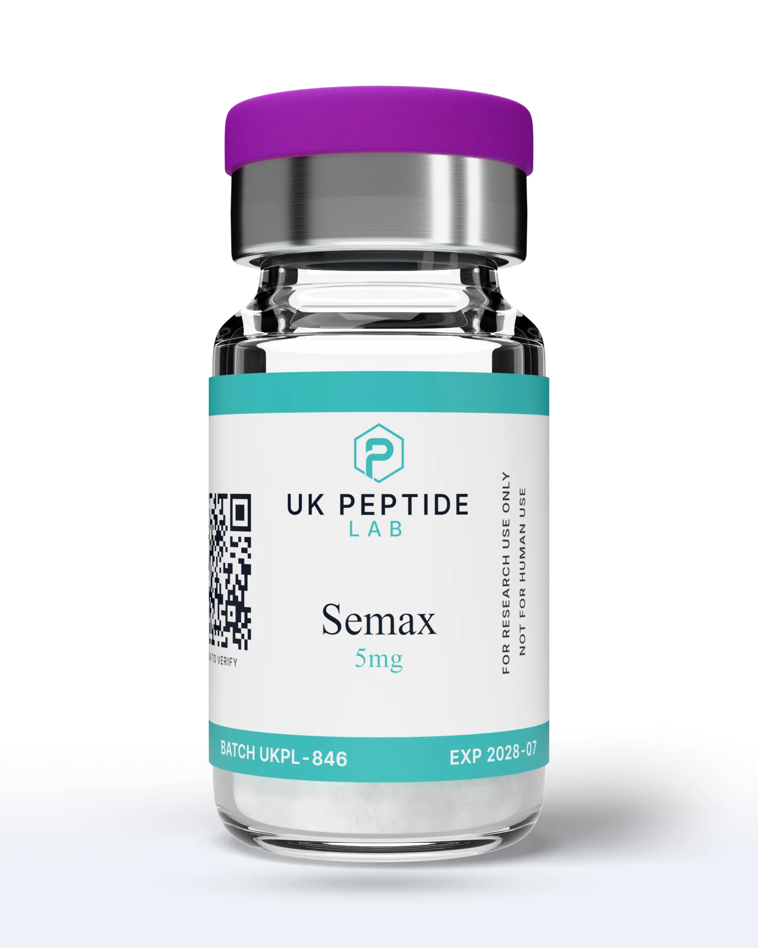 Semax 5mg research peptide lyophilised powder